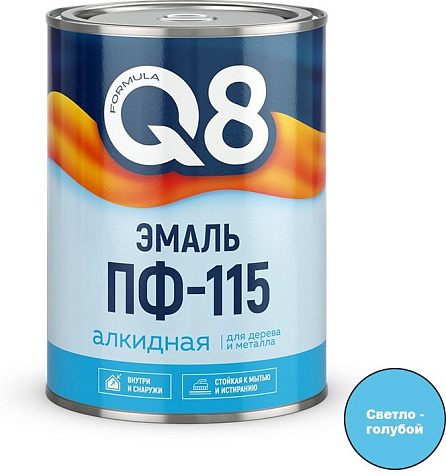 Эмаль ПФ-115 Formula Q8, светло-голубая, 0.8 кг купить в СОМ