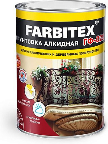 Грунтовка ГФ-021 Farbitex, серая, 6 кг купить в СОМ