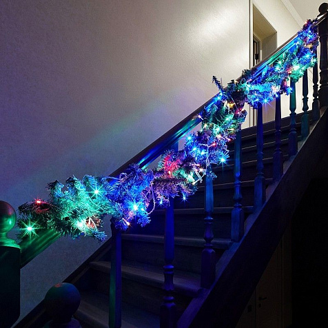 Гирлянда светодиодная Neon-Night Твинкл Лайт 10Вт 20м 160LED мультиколор провод прозр. купить в СОМ