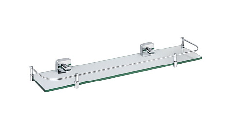Полка для ванной Fixsen Kvadro FX-61303В, стеклянная, с ограничителем купить в СОМ