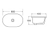 Раковина накладная BelBagno BB1004, 605 х400 х190 мм купить в СОМ