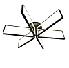 Люстра светодиодная Estares MALDI 165W, 16500Lm,2K-4K-6K 850х200, черно/белая, ПДУ купить в СОМ