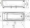 Ванна акриловая Radomir Simple Stark, 1700 х700 мм, каркас, экран купить в СОМ