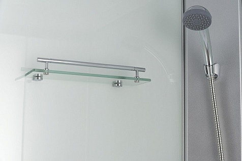 Кабина душевая Loranto CS-5180-13L F, 100 х80 х215 см, поддон 13 см, белое стекло купить в СОМ