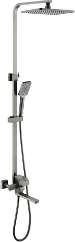Система душевая Avrora Orra AV6140GM, смеситель, тропический душ, оружейная сталь купить в СОМ