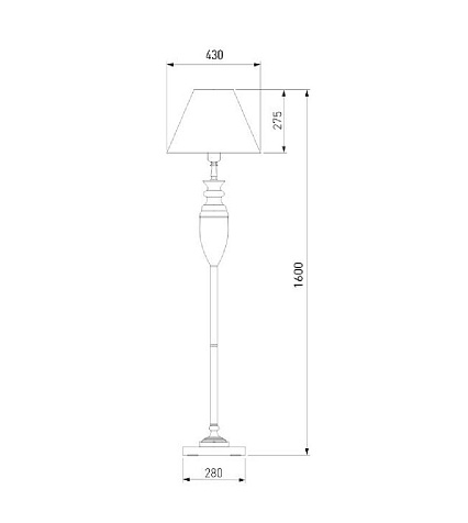 Торшер Eurosvet 009/1T GR, зеленый E27 60w купить в СОМ