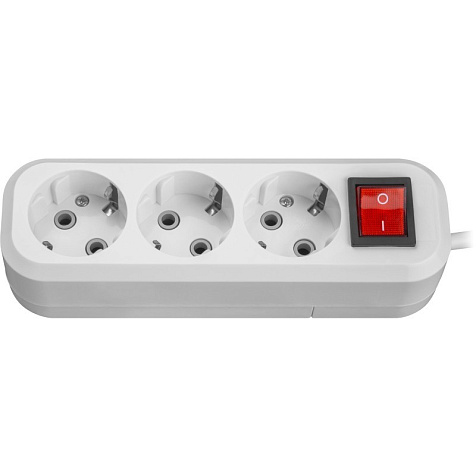 Удлинитель ОНЛАЙТ OPE-S-03-150-ESC-3x1 3 гн, 1,5 м СЗ 16А IP20 с выключ., белый купить в СОМ