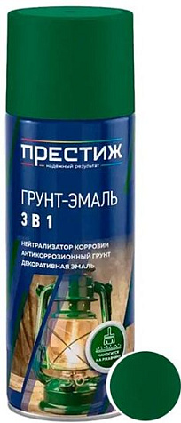 Грунт-эмаль аэрозоль Престиж, RAL6002 зеленый, 520 мл купить в СОМ