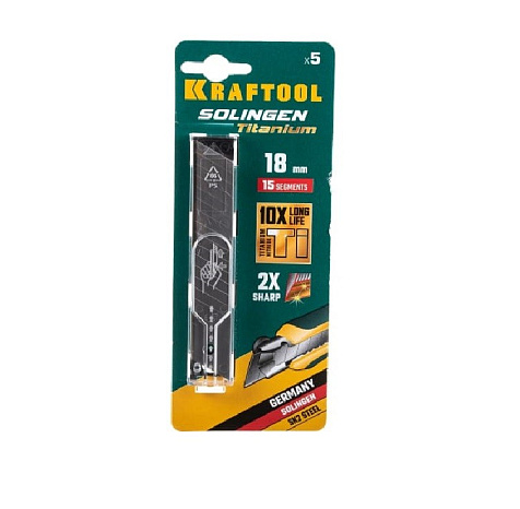 Лезвия для ножа KRAFTOOL, 18 мм, 5 шт 09606-18-S5 купить в СОМ