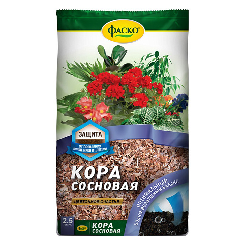 Кора сосновая Цветочное Счастье 2,5л купить в СОМ