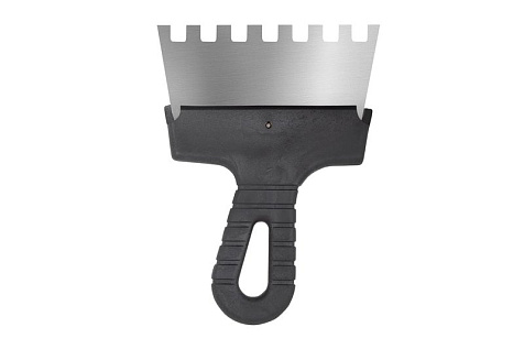 Шпатель фасадный BIBER, зубчатый 10х10мм, 150 мм купить в СОМ
