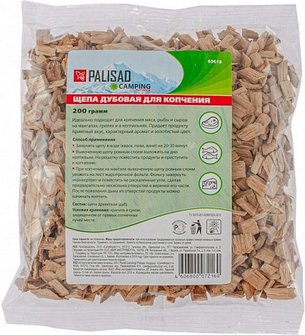 Щепа для копчения Palisad дубовая, 200гр купить в СОМ