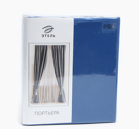 Штора Этель 270х300см Блэкаут синяя купить в СОМ