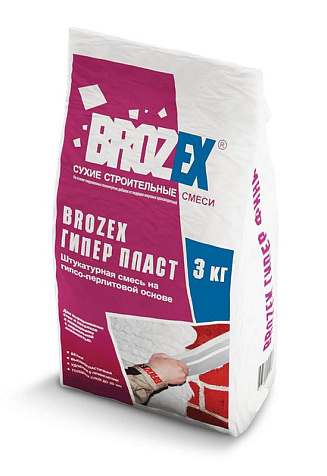 Штукатурка гипсовая Brozex Гипер Пласт 3 кг купить в СОМ
