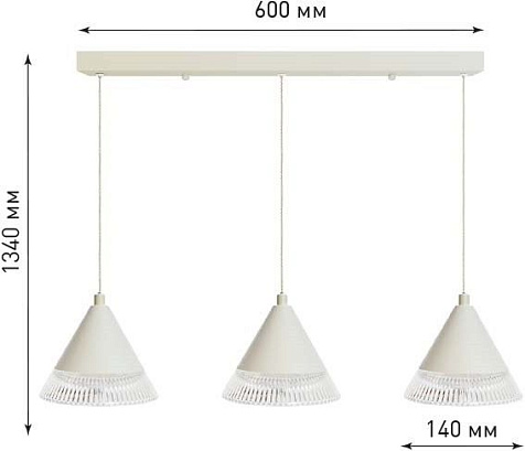 Светильник светодиодный подвесной Estares LAMPA 21W 1950lm 2K-4K-6K 600х1340 белый  IP20 купить в СОМ