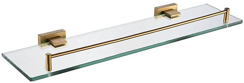 Полка для ванной Shevanik SG5619G, стеклянная, золото матовое купить в СОМ