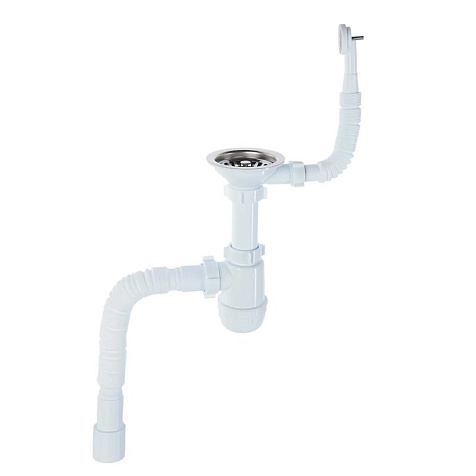 Сифон для мойки АНИ Грот А0142SA15, 3 1/2", с гибкой трубой 40х40/50 купить в СОМ