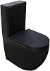 Унитаз-компакт Azario Cobalt-Black AZ-6089A-MB, безободковый, торнадо, сиденье микролифт купить в СОМ