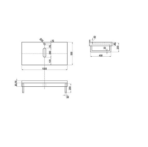 Столешница Watersense Eva W00284 100 х50 см, белый мрамор купить в СОМ