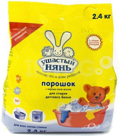 Порошок для стирки УшастыйНянь 2,4кг купить в СОМ