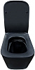 Унитаз подвесной Azario Cascad-black AZ-2303A-MB, безободковый, торнадо, черный, сиденье микролифт купить в СОМ