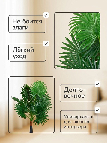 Дерево Ливистона 75см искусственное купить в СОМ