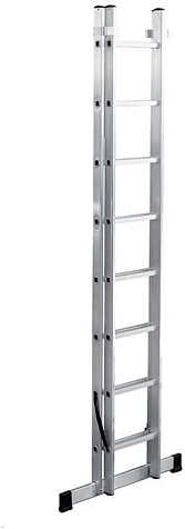 Лестница 3-х секционная BIBER, 8 ступеней, алюминиевая купить в СОМ