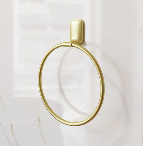 Полотенцедержатель Kleber Gold KLE-GOLD011, кольцо купить в СОМ