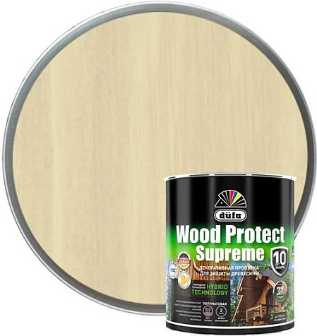 Пропитка защитно-декоративная Dufa WOOD PROTECT, бесцветный, 0.75 л купить в СОМ