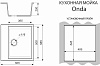 Мойка каменная Azario Onda, 565 х505 х200 мм, врезная, серый купить в СОМ