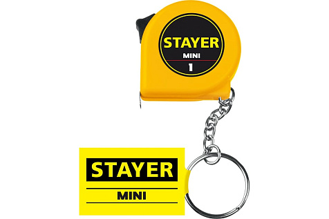 Рулетка-брелок Stayer Standart, 1м х 6мм купить в СОМ