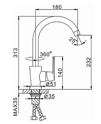 Смеситель для мойки Frap 4031, белый/хром купить в СОМ