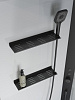 Кабина душевая BelBagno UNO-CAB-A-1-90-C-NERO-Bi-TOP-R, 90 х90 х212 мм, черный профиль, правая купить в СОМ