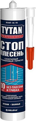 Герметик силиконовый Tytan СТОП ПЛЕСЕНЬ, санитарный, нейтральный, белый, 280 мл купить в СОМ