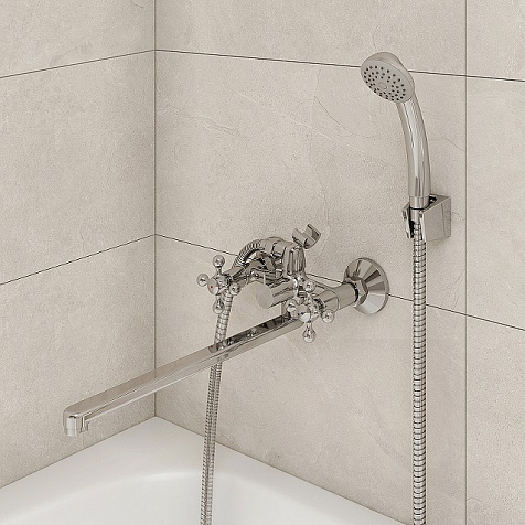 Смеситель для ванны Milardo Duplex DUPSBL2M10, плоский излив купить в СОМ