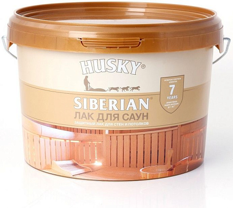 Лак акриловый Husky Siberian для саун, полуматовый, 2.5 л купить в СОМ