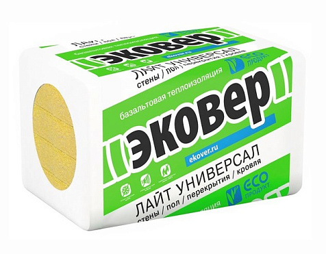 Плита минеральная ЭКОВЕР Лайт Универсал 28, 1000х600х100 мм, 4 шт, 0.24 м3 купить в СОМ