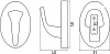 Крючок однорожковый мебельный  Edson FHK-15303-N00-MB купить в СОМ