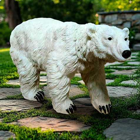Фигура садовая Медведь белый большой 57х38см купить в СОМ