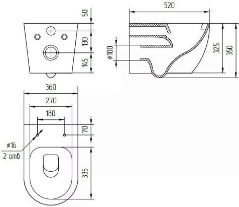 Унитаз подвесной Cersanit Brasko Vortex DPL EO slim, безободковый, торнадо, дюропласт, микролифт купить в СОМ