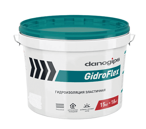 Гидроизоляция DSNOGIPS GidroFlex, 15кг купить в СОМ