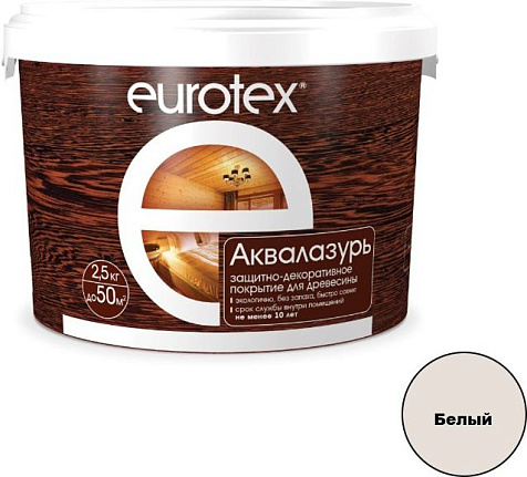 Антисептик декоративный Eurotex, белый, 2.5 кг купить в СОМ