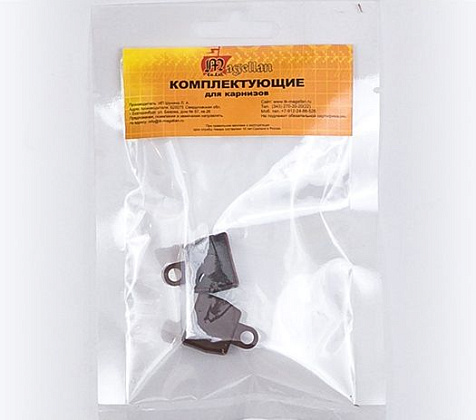 Заглушка шины круглого карниза коричневая 2шт купить в СОМ