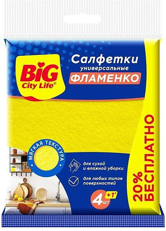 Салфетка Big City Фламенко из вискозы 5шт купить в СОМ