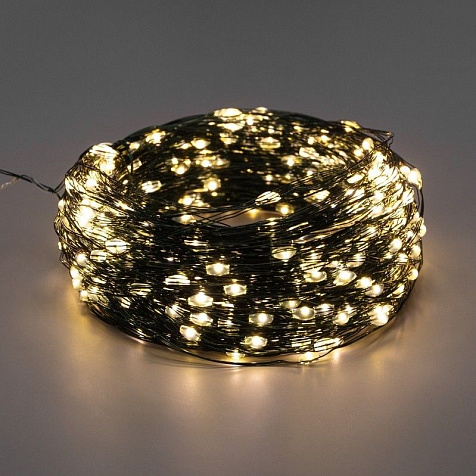 Гирлянда Neon-Night Роса 30м 300LED тепл. бел. IP20 провод зел. купить в СОМ