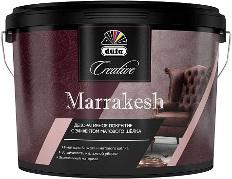 Покрытие декоративное Dufa Creative Marrakesh, эффект матового шелка, 5 кг купить в СОМ