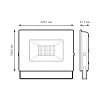 Прожектор Gauss Basic 70W 6300Lm 6500K Ip65 графитовый купить в СОМ