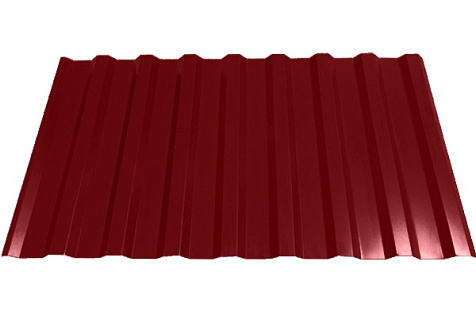 Профнастил НС-20 с полиэстеровым покрытием, 3000х1150х0.45 мм, красный RAL 3011 купить в СОМ
