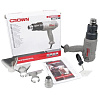 Фен строительный CROWN CT19022K, 1800 Вт, 4 насадки купить в СОМ