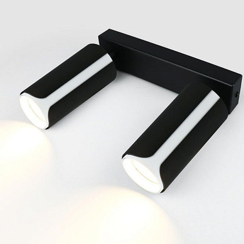 Светильник накл спот  General  Монохром  GU10 черный/белый 130x58  GWL-2GU10-M-IP20 купить в СОМ